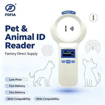 Waterproof FOFIA PT200 RFID Handheld Reader 128x64 OLED Screen Jarak Panjang Membaca 10-20m Protokol ISO11784/5
