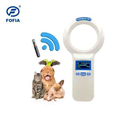 Waterproof FOFIA PT200 RFID Handheld Reader 128x64 OLED Screen Jarak Panjang Membaca 10-20m Protokol ISO11784/5