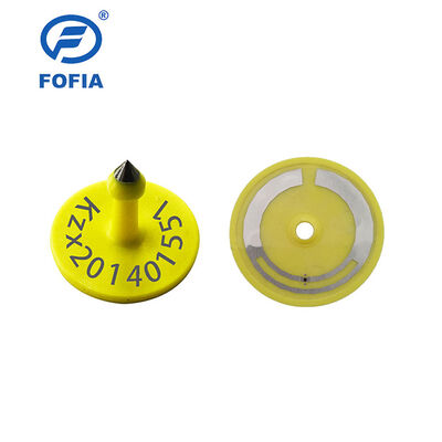 14.5mm Ukuran TPU Tag telinga ternak khusus Frekuensi 134.2KHz
