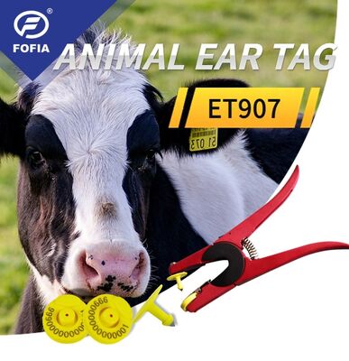 Fofia Tanda telinga plastik bersertifikat ICAR Untuk sapi Babi Kambing ISO sesuai dengan Smart Peternakan Identifikasi