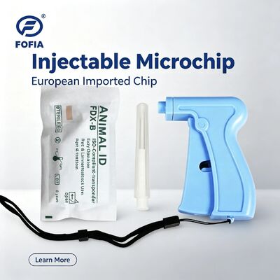 Fofia Hot Selling RFID Terpisah dan Dapat Digunakan Kembali 134.2kHz Microchip ID Hewan ZS005 Tahan Air Penggunaan Hewan Peliharaan Garansi Suntikan 1.5 Tahun