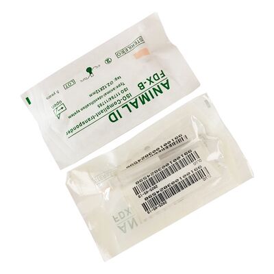 Fofia RFID 134.2kHz ICAR Bersertifikat Tipe Terpisah Microchip ID Hewan 2.12*12mm Model ZS005 Bahan Tahan Air Baru 1.5 Tahun