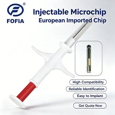Fofia Baru Sertifikasi ICAR RFID 134.2kHz PP Microchip Animal ID Waterproof untuk Hewan Peliharaan Jaminan 1,5 Tahun
