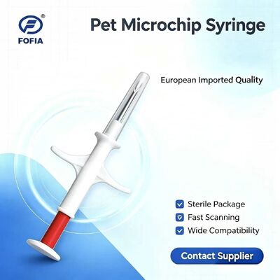 FOFIA RFID ICAR Bersertifikat Baru 134.2kHz Microchip Hewan FDX/EM4305 Chip IP67 Tahan Air Suntikan Hewan Peliharaan Plastik