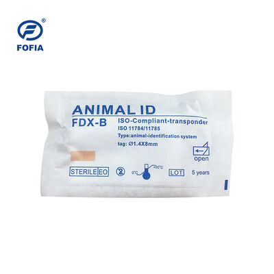 ICAR Sertifikasi Fofia 2026 New Hot Selling RFID 134.2kHz Anjing Hewan ID Microchip Split Type Plastik ZS008 Waterproof untuk hewan peliharaan