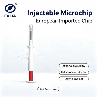 ICAR bersertifikat FOFIA RFID 134.2kHz Animal Microchip FDX/EM4305 Chip IP67 Waterproof untuk Injeksi Plastik Hewan Peliharaan