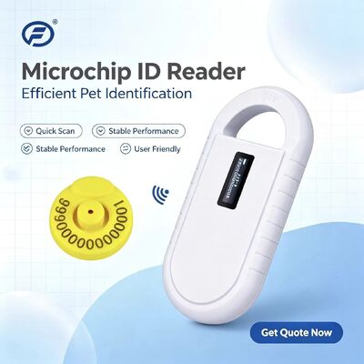 Pembaca Kartu RFID Mikrochip Hewan Plastik Genggam Fofia PT160 134.2kHz Layar OLED Baterai Lithium USB Bersertifikat CE ISO 5-10cm