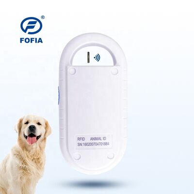 Pembaca Kartu RFID Mikrochip Hewan Plastik Genggam Fofia PT160 134.2kHz Layar OLED Baterai Lithium USB Bersertifikat CE ISO 5-10cm