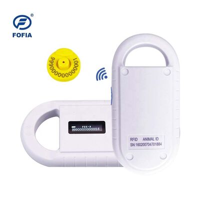 Fofia Handheld Plastic Animal Microchip RFID Card Reader PT160 134.2kHz OLED Screen USB Lithium Battery CE Sertifikasi ISO