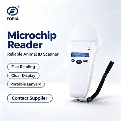 Durable FOFIA PT580 RFID Handheld Reader 125kHz/134.2kHz ISO11784/5 128x32 OLED Screen 10-20m Jarak Membaca USB/untuk Pet
