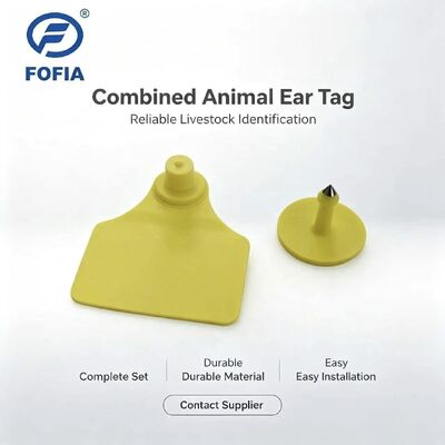 ICAR T904+T901 Kombinasi Pelacakan Hewan Ear Tag Chip Sapi Baru Kualitas Tinggi RFID TPU Laser Coding Garansi 3 Tahun