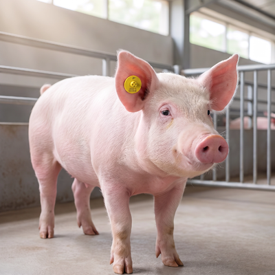 FULL ICAR Certified 134.2KHz FDX-B RFID Sheep Ear Tag untuk Pelacakan Sapi ET908
