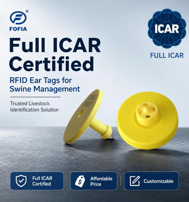 ICAR Penuh ET908 Tag Telinga Hewan RFID Tahan Air FDX-B 134.2Khz EM4305 Chip untuk Ternak Sapi Kartu Kontrol Akses Elektronik