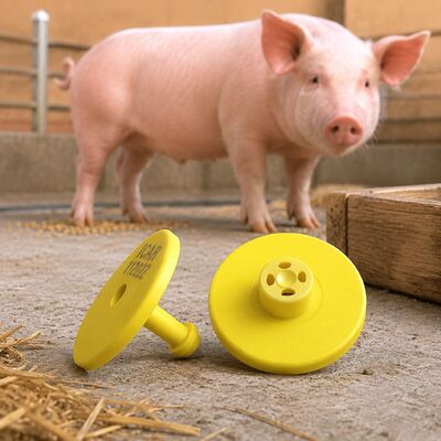 FULL ICAR Certified Laser Printing Numbered Livestock Animal TPU 134.2khz Tag Telinga Hewan