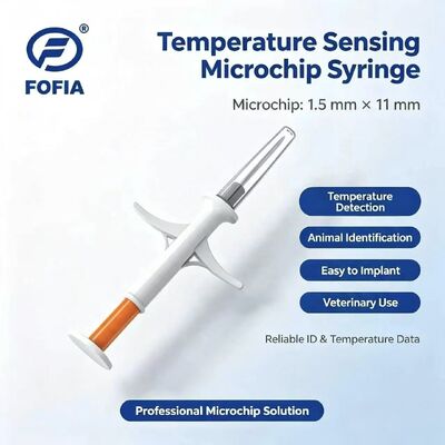 Sertifikasi ICAR Fofia Baru Chip Mikro RFID PP Tahan Air untuk Hewan Peliharaan Anjing & Kucing Garansi 1,5 Tahun