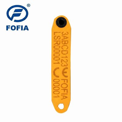 Fofia HDX baru tahan suhu tinggi terintegrasi anti-shedding TPU Laser-coded Electronic ET969 Yellow Sheep RFID Ear Tag 1.5
