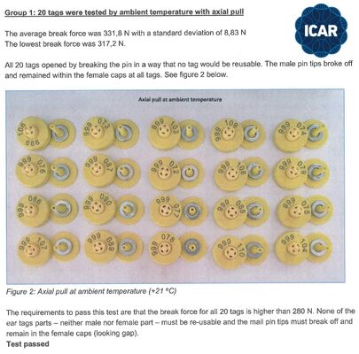 Tag Telinga Sapi Fofia Full ICAR Certified ET908 Kuning RFID TPU Tahan Air Kualitas Tinggi Garansi 1.5 Tahun Peternakan Sapi