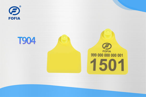 ICAR T904+T905 Kombinasi Tag Telinga Pelacak Hewan Kualitas Tinggi Baru RFID Plastik TPU 70*57mm Pengkodean Laser Garansi 3 Tahun Pertanian