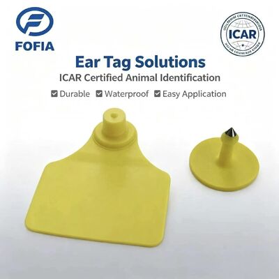 Chip RFID T904 + T901 ICAR Fofia Tahan Air Tahan Lama Pengodean Laser TPU Garansi 3 Tahun Pelacakan Sapi
