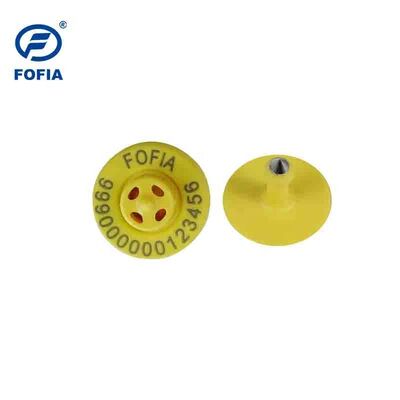 Tag Telinga Chip Elektronik TPU Berkualitas Tinggi ET957+T901 134.2kHz untuk Hewan Ternak Kambing Babi Sapi Jarak Baca 10cm -20~80C