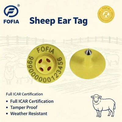 Tag Telinga Elektronik ET957 134.2kHz TPU Chip Berkualitas Tinggi OEM untuk Babi Sapi Domba - Jarak Baca 10cm -20~80C ICar