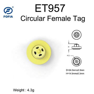 Tag Telinga Elektronik ET957 134.2kHz TPU Chip Berkualitas Tinggi OEM untuk Babi Sapi Domba - Jarak Baca 10cm -20~80C ICar