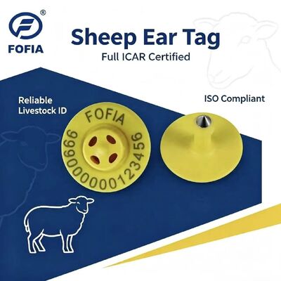 Tag Telinga Elektronik ET957+T901 Berkualitas Tinggi Baru 134.2kHz TPU untuk Babi Sapi Domba Anjing Pertanian Jarak Baca 10cm -20~80C 29.90.3mm