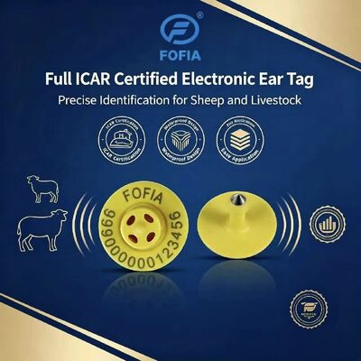 Kualitas Tinggi ET957+T901 Baru 134.2kHz TPU Tag Telinga Elektronik untuk Babi Sapi Domba Kot Peternakan 10cm Bacaan Jangkauan -20~80C 29.90.3mm