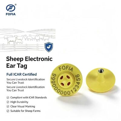 Tag Telinga Hewan Chip TPU OEM ET957 Berkualitas Tinggi 134.2kHz untuk Babi Domba Sapi - Jarak Baca 10cm -20~80C ICar