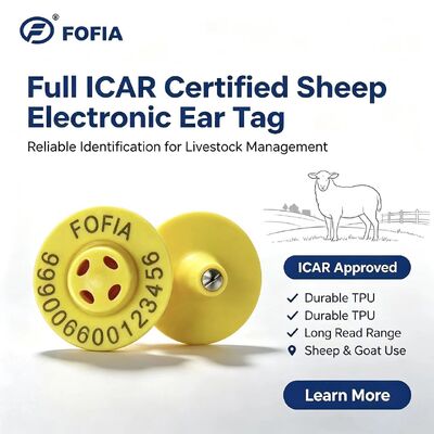 Kualitas Tinggi ET957+T901 Baru 134.2kHz TPU Tag Telinga Chip Elektronik untuk Domba Sapi Hewan Peternakan Penggunaan 10cm Jangka Baca -20~80C OEM