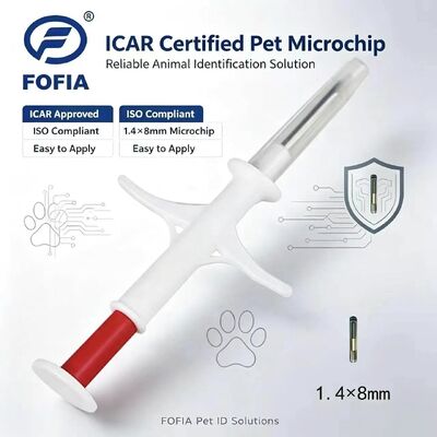 FOFIA New RFID 134.2kHz Microchip Hewan FDX/EM4305 IP67 Waterproof Sapi/Babi/Domba Pet Injection PP