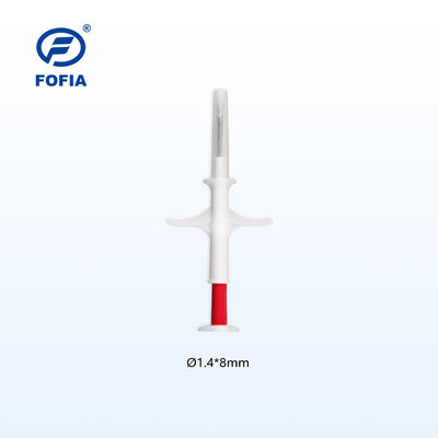 FOFIA ZS007 RFID 134.2kHz Microchip Hewan FDX/EM4305 Chip Kemasan Plastik Suntikan Ternak Hewan Peliharaan Tahan Air IP67 Baru 1.5