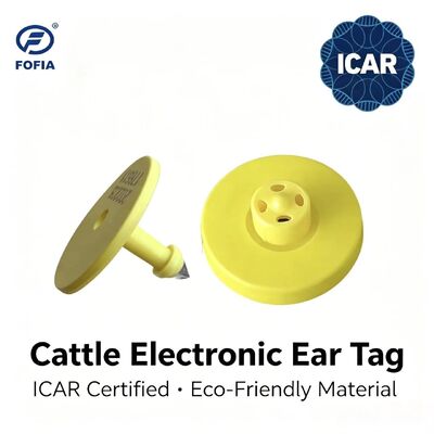 Tag Telinga Hewan RFID TPU Tahan Air ICAR LF Penuh Baru 14.5mm Chip ET908+T901 Garansi 5 Tahun untuk Sapi Fofia