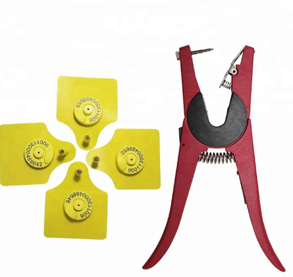 Baru FOFIA Aluminium Alloy Farm Animal Ear Tag Applicator dengan Laser Coding untuk Sapi Babi Kambing Kuda Ear Tags 3 bulan Garansi