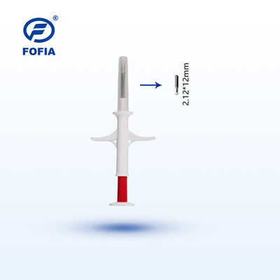 Fofia RFID Injeksi Microchip Hewan 134.2 kHz ISO 11784 11785 Waterproof 2.12 X 12 mm Pet Identifikasi