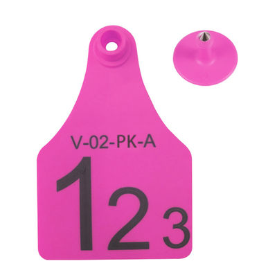 Tag Visual RFID Ukuran Mini / Tengah / Besar Pilihan Terbaik untuk Pengelolaan Hewan Dukungan Pencetakan Laser 134.2 Khz Kuning