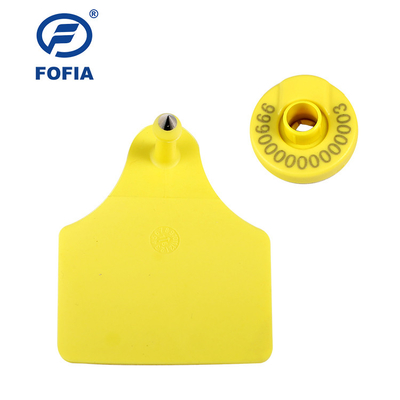 125khz ISO11784 / 5 FDX - B Tag Telinga Hewan Rfid Untuk Manajemen Domba Ternak