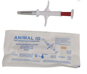 Shock Resistance RFID Transponder Tag Baca Jangkauan 3-10 Cm Implan Untuk Anjing Kucing Microchip Tracker