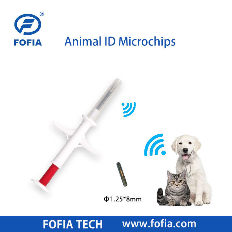 Fofia 2026 Hot Selling RFID 134.2kHz Animal ID Microchip Integrate Type Ear Tag ZS009 Waterproof untuk Injeksi Hewan Piaraan