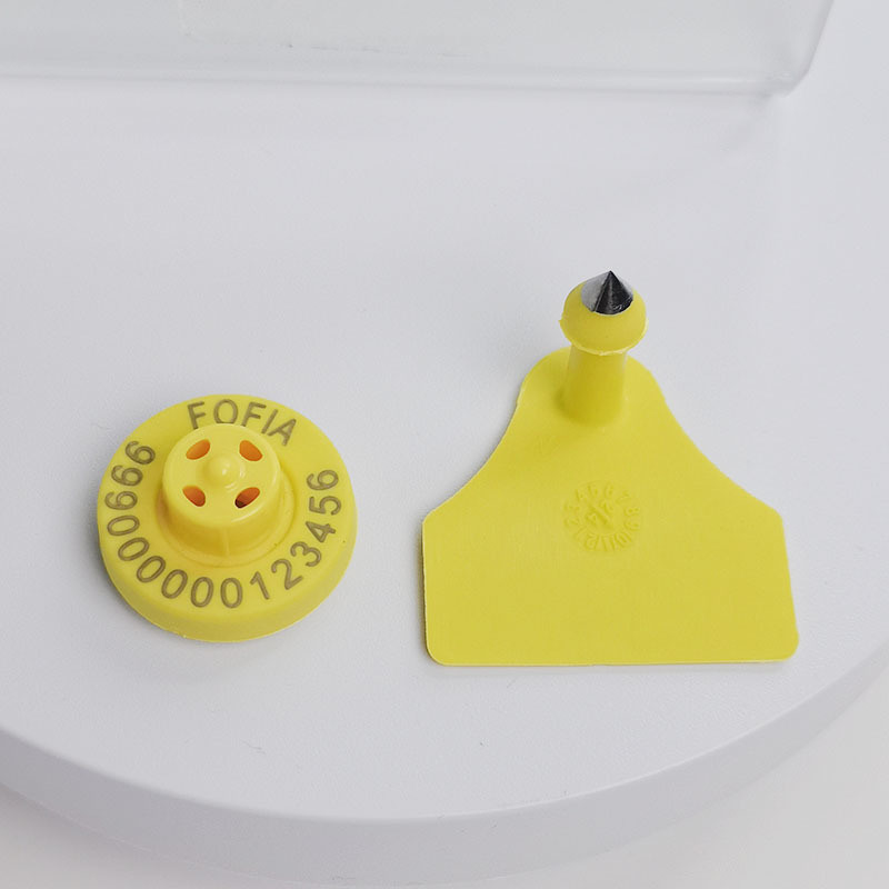 RFID Sheep Ear Tag, 4.3g Lightweight Two-Piece TPU Electronic Tag For Livestock Management