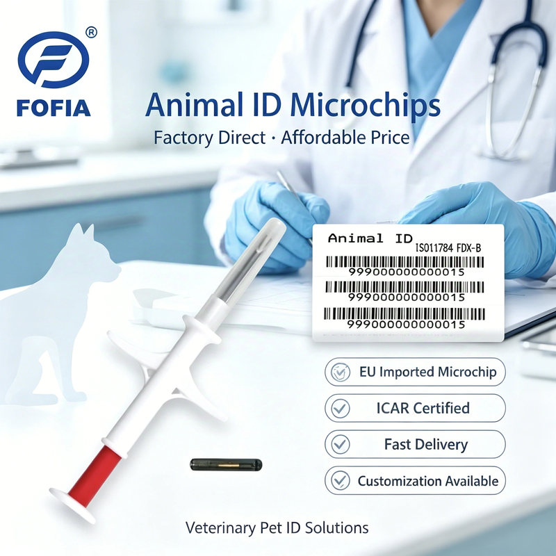 ICAR Sterilisasi Microchip Implantable Dengan ISO11784/5 FDX-B Untuk Identifikasi Hewan