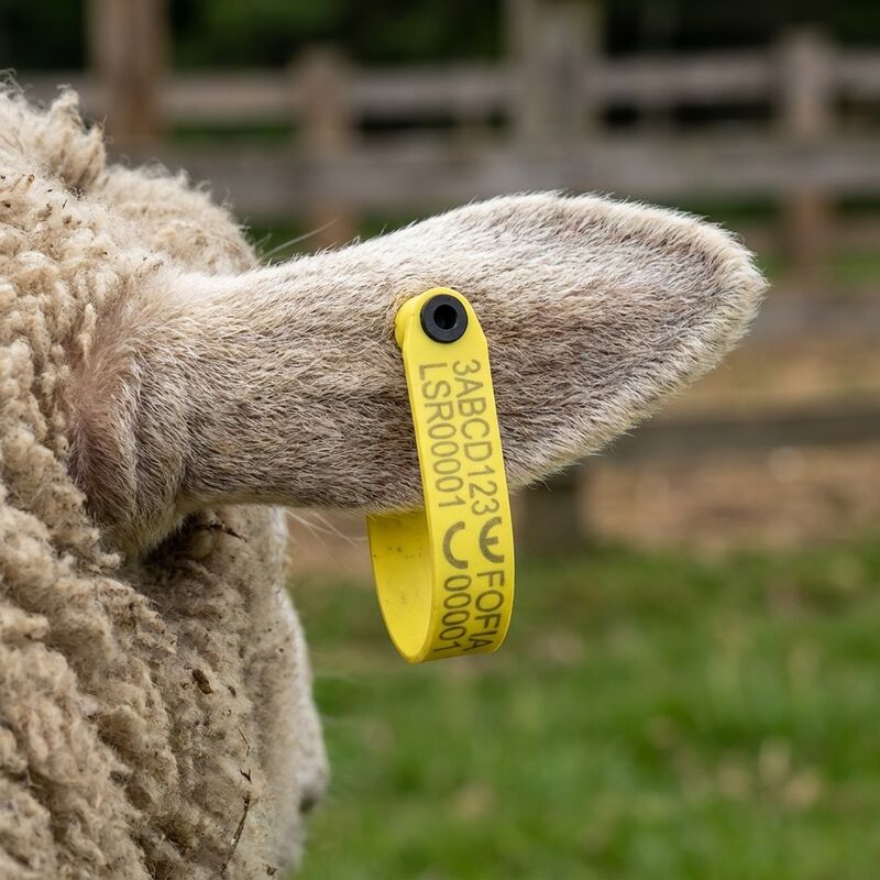 New Sheep Integrated Foldable Ear Tag Plate China Made Laser Engraved