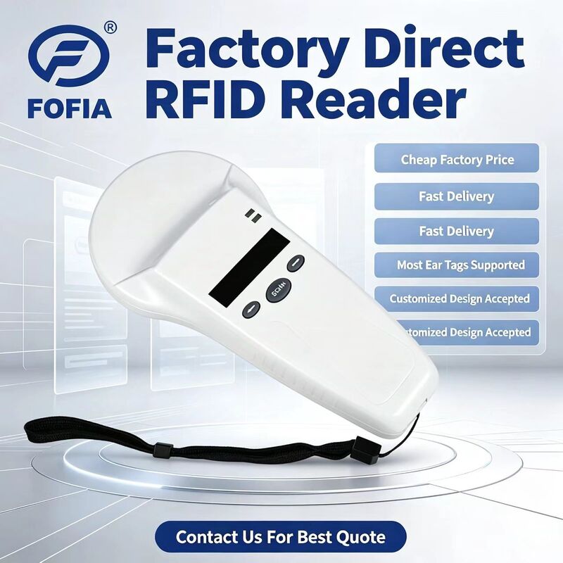 Waterproof RFID Handheld Reader Dengan 128x32 OLED Screen USB ForPlastic Solusi Jarak Panjang Untuk Hewan Peliharaan Dan Peternakan & Ranch Gunakan 125khz