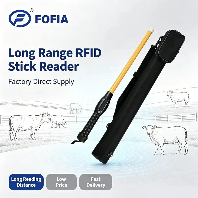 FOFIA PT280 134.2kHz RFID Reader PVC NLIS Australia ICAR Disetujui ID Sapi 7000 Catatan Penyimpanan 10-20cm Jarak Membaca ISO