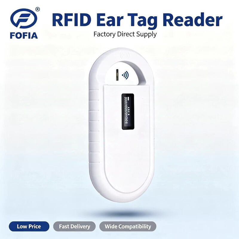 Pembaca Kartu RFID Microchip Hewan Plastik Genggam PT160 134.2KHz Layar OLED Baterai Lithium USB Bersertifikat CE ISO 11784/11785