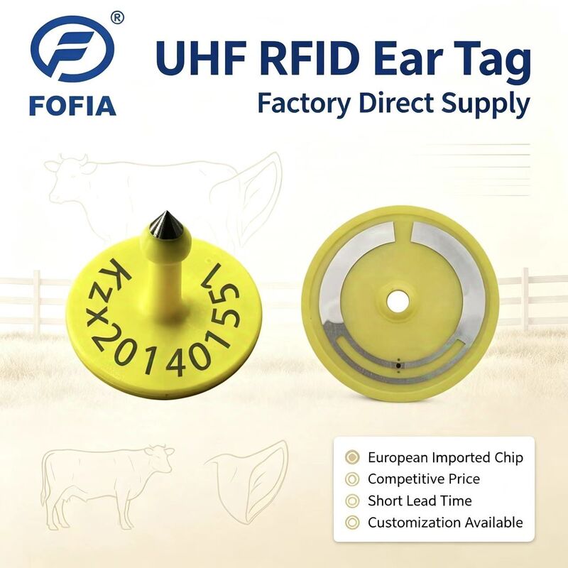 Fofia ICAR ET926 Waterproof RFID TPU Tag telinga hewan FDX-B 134.2Khz EM4305 Chip Sapi ternak Babi domba