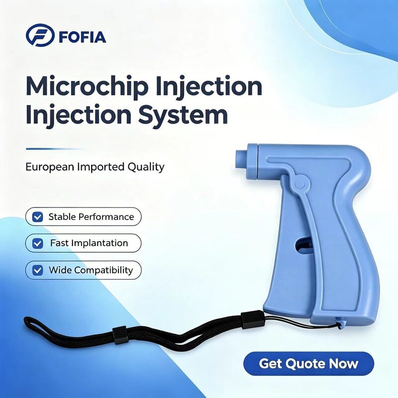ICAR Sertifikasi Fofia 2026 New Hot Selling RFID 134.2kHz Anjing Hewan ID Microchip Split Type Plastik ZS008 Waterproof untuk hewan peliharaan