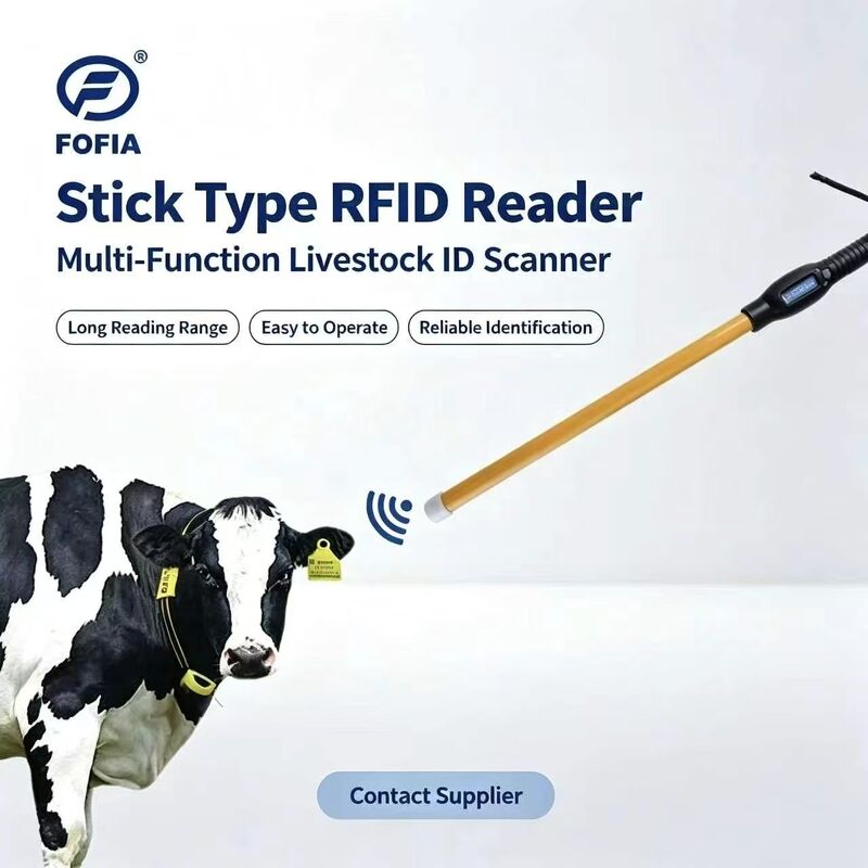 Pembaca RFID Tahan Air PT280 134.2kHz PVC Plastik NLIS Australia ICAR Disetujui ID Sapi USB ISO 11784/5 Wiegand RS232