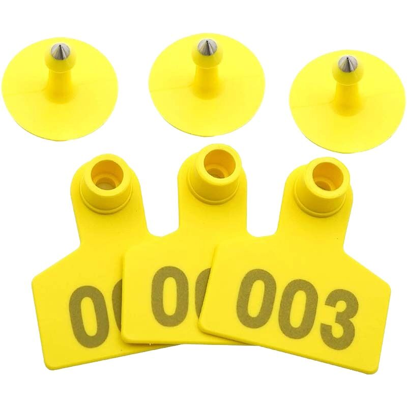 FOFIA T904+T901 Ear Tag Tahan Air TPU RFID Baru untuk Pelacakan Ternak Sapi Manajemen Hewan Ternak dengan Garansi 3 Bulan