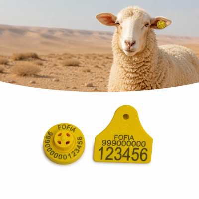 Jarak membaca 22cm untuk FDX-B Sheep Ear Tags 4.0g Frekuensi 134.2KHz dirancang untuk meningkatkan produktivitas peternakan domba